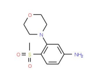 3-(Morpholin-4-yl)-4-(methylsulfonyl)aniline - chemical structure image