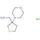 (3-morpholin-4-yltetrahydrothien-3-yl)methylamine hydrochloride - chemical structure image