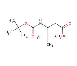 3-N-Boc-Amino-4,4-dimethyl pentanoic acid (CAS 856417-59-9) - chemical structure image