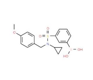 3-[N-Cyclopropyl-N-(4-methoxybenzyl)sulfamoyl]phenylboronic acid (CAS 913836-07-4) - chemical structure image