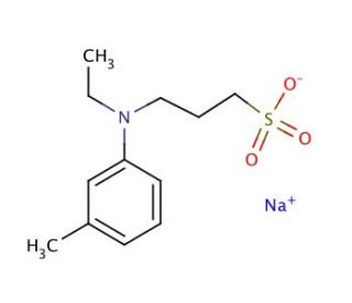 3-(N-Ethyl-3-methylanilino)propanesulfonic acid sodium salt (CAS 40567-80-4) - chemical structure image