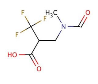 3-(N-Formyl-N-methylamino)-2-(trifluoromethyl)propanoic acid (CAS 870703-89-2) - chemical structure image