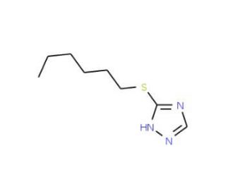 3-n-Hexylthio-1,2,4-triazole (CAS 74682-60-3) - chemical structure image
