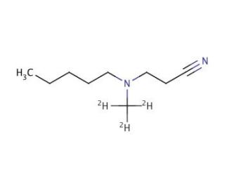 3-(N-Methyl-N-pentyl-amino)-propionitrile-d3 (CAS 1185103-36-9) - chemical structure image