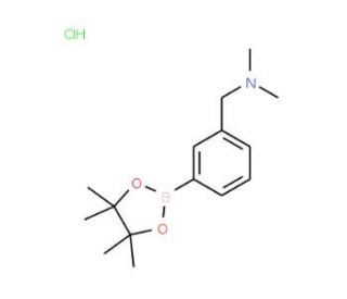 3-(N,N-Dimethylaminomethy)phenylboronic acid pinacol ester hydrochloride (CAS 1036991-19-1) - chemical structure image