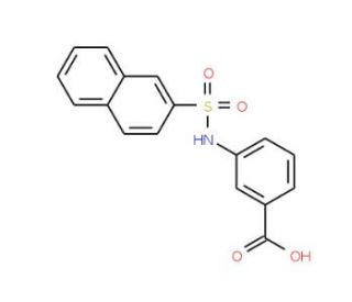 3-(naphthalene-2-sulfonamido)benzoic acid - chemical structure image