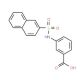 3-(naphthalene-2-sulfonamido)benzoic acid - chemical structure image