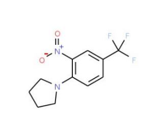 3-Nitro-4-(1-pyrrolidino)benzotrifluoride (CAS 40832-82-4) - chemical structure image