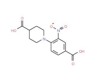 3-Nitro-4-(4-carboxypiperidine)benzoic acid - chemical structure image