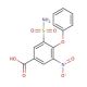 3-Nitro-4-phenoxy-5-sulfamoylbenzoic Acid (CAS 28328-53-2) - chemical structure image