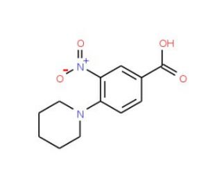 3-Nitro-4-piperidin-1-ylbenzoic acid (CAS 26586-26-5) - chemical structure image