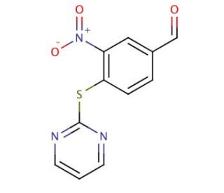 3-Nitro-4-(pyrimidin-2-ylsulfanyl)-benzaldehyde - chemical structure image