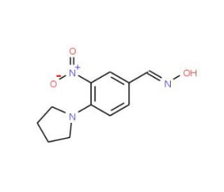 3-nitro-4-pyrrolidin-1-ylbenzaldehyde oxime - chemical structure image