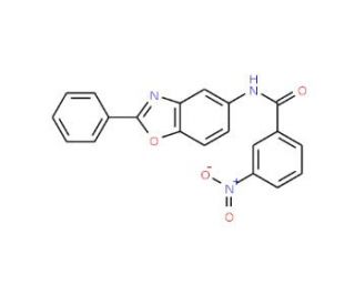 3-Nitro-N-(2-phenyl-benzooxazol-5-yl)-benzamide - chemical structure image