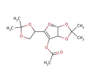 3-O-Acetyl-1,2:5,6-di-O-isopropylidene-&alpha;-D-erythrohexofuranen-(3)-ose (CAS 14686-88-5) - chemical structure image