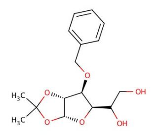 3-O-Benzyl-1,2-O-isopropylidene-a-D-glucofuranose (CAS 210100-63-3) - chemical structure image