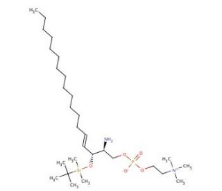 3-O-tert-Butyldimethylsilyl-D-erythro-sphingosylphosphorylcholine (CAS 168411-99-2) - chemical structure image