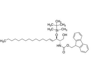 3-O-(tert-Butyldimethylsilyloxy)-2-Fmoc-erythro-sphingosine (CAS 149035-77-8) - chemical structure image