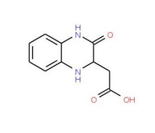 (3-Oxo-1,2,3,4-tetrahydro-quinoxalin-2-yl)-acetic acid (CAS 136584-14-0) - chemical structure image