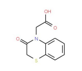 (3-oxo-2,3-dihydro-4H-1,4-benzothiazin-4-yl)acetic acid (CAS 100637-60-3) - chemical structure image