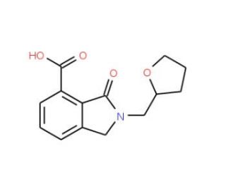 3-Oxo-2-(tetrahydro-furan-2-ylmethyl)-2,3-dihydro-1H-isoindole-4-carboxylic acid - chemical structure image