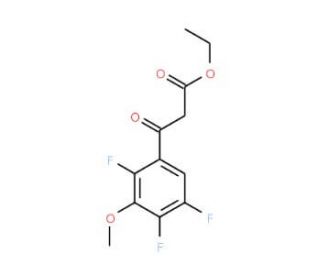 3-Oxo-3-(2,4,5-trifluoro-3-methoxyphenyl)propionic acid ethyl ester (CAS 112811-68-4) - chemical structure image