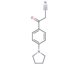 3-Oxo-3-[4-(1-pyrrolidinyl)phenyl]propanenitrile (CAS 887595-01-9) - chemical structure image
