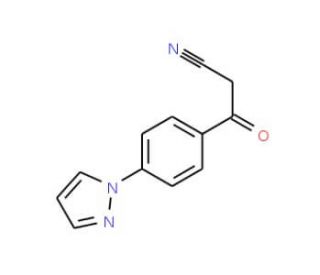 3-Oxo-3-[4-(1H-pyrazol-1-yl)phenyl]propanenitrile - chemical structure image
