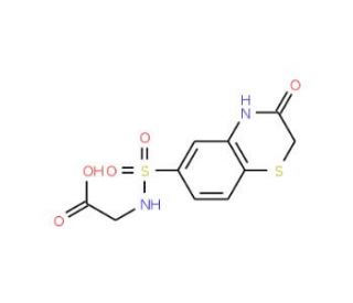 {[(3-oxo-3,4-dihydro-2H-1,4-benzothiazin-6-yl)sulfonyl]amino}acetic acid - chemical structure image