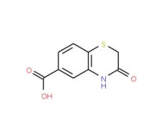3-oxo-3,4-dihydro-2H-1,4-benzothiazine-6-carboxylic acid (CAS 272437-84-0) - chemical structure image