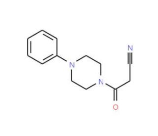 3-Oxo-3-(4-phenyl-piperazin-1-yl)-propionitrile (CAS 14761-40-1) - chemical structure image