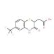 [3-oxo-6-(trifluoromethyl)-3,4-dihydro-2H-1,4-benzothiazin-2-yl]acetic acid (CAS 7196-94-3) - chemical structure image