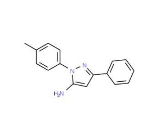 3-Phenyl-1-p-tolyl-1H-pyrazol-5-ylamine (CAS 77746-54-4) - chemical structure image