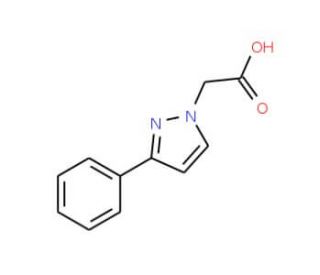 (3-Phenyl-1H-pyrazol-1-yl)acetic acid (CAS 959574-98-2) - chemical structure image