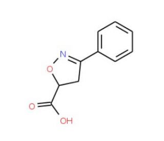 3-phenyl-4,5-dihydroisoxazole-5-carboxylic acid - chemical structure image