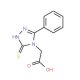 (3-Phenyl-5-thioxo-1,5-dihydro-[1,2,4]triazol-4-yl)-acetic acid (CAS 185034-18-8) - chemical structure image