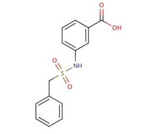 3-(phenylmethanesulfonamido)benzoic acid - chemical structure image