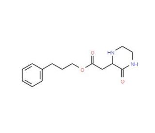 3-Phenylpropyl 2-(3-oxo-2-piperazinyl)acetate - chemical structure image
