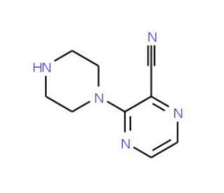 3-Piperazin-1ylpyrazine-2-carbonitrile (CAS 306935-30-8) - chemical structure image