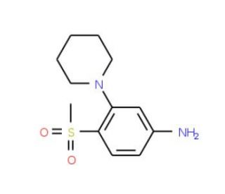 3-(Piperidin-1-yl)-4-(methylsulfonyl)aniline - chemical structure image