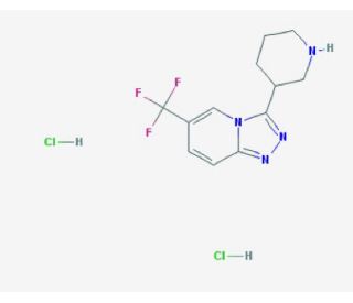 3-piperidin-3-yl-6-(trifluoromethyl)[1,2,4]triazolo[4,3-a]pyridine dihydrochloride - chemical structure image