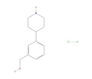(3-(Piperidin-4-yl)phenyl)methanol hydrochloride (CAS 1198286-35-9) - chemical structure image