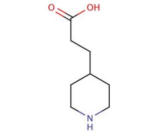 3-piperidin-4-ylpropanoic acid (CAS 1822-32-8) - chemical structure image