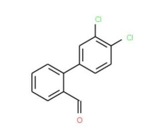 3&prime;,4&prime;-Dichloro[1,1&prime;-biphenyl]-2-carbaldehyde (CAS 924868-83-7) - chemical structure image