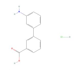 3&prime;-Amino-[1,1&prime;-biphenyl]-3-carboxylic acid hydrochloride (CAS 1170469-44-9) - chemical structure image