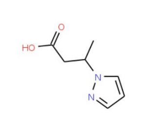 3-Pyrazol-1-yl-butyric acid (CAS 890092-84-9) - chemical structure image