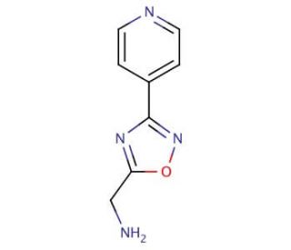 (3-pyridin-4-yl-1,2,4-oxadiazol-5-yl)methylamine - chemical structure image