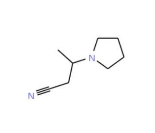 3-pyrrolidin-1-ylbutanenitrile - chemical structure image