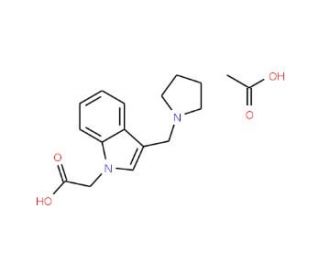 (3-Pyrrolidin-1-ylmethyl-indol-1-yl)-acetic acid acetate - chemical structure image