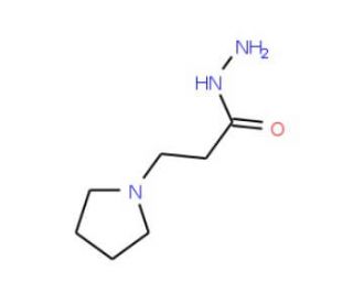 3-pyrrolidin-1-ylpropanohydrazide (CAS 59737-32-5) - chemical structure image